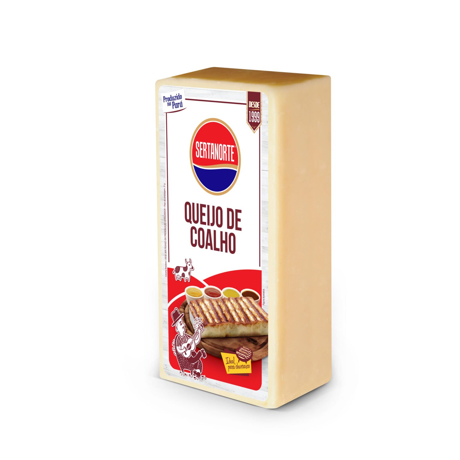 Queijo de Coalho Tradicional em Espeto 300 g Sertanorte, 100 Pará!